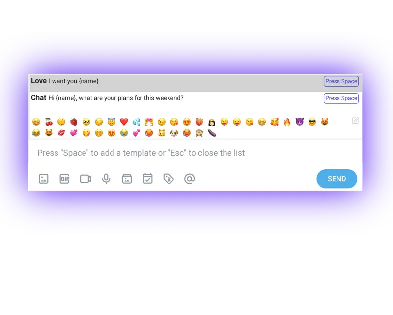 Emoji Keyboard and Message Templates